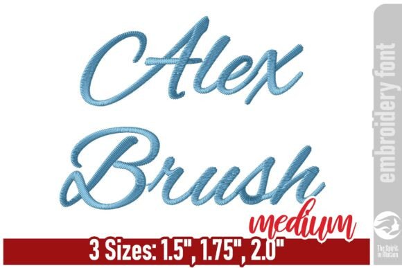 Alex Brush Script Embroidery Font - M: Elevate Your Designs