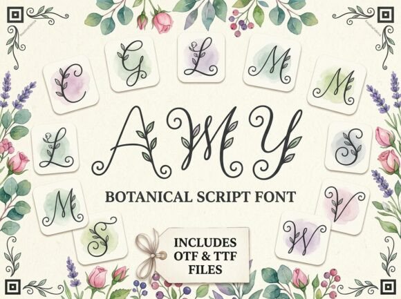 Amy: The Botanical Script Font for Elegant Design