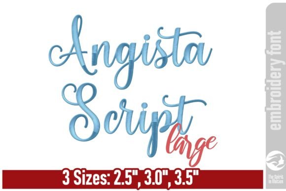 Angista Script Large Embroidery Font: Elevate Your Design Projects
