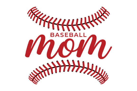 Baseball Mom Stitch Script Red SVG: A Designer's Asset