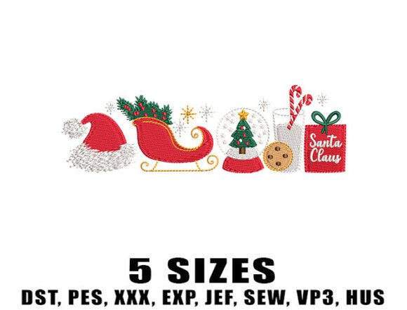 Cozy Winter Christmas Embroidery Design: Festive Visuals