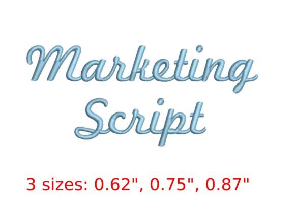 Elevate Your Brand with the Marketing Script Embroidery Font