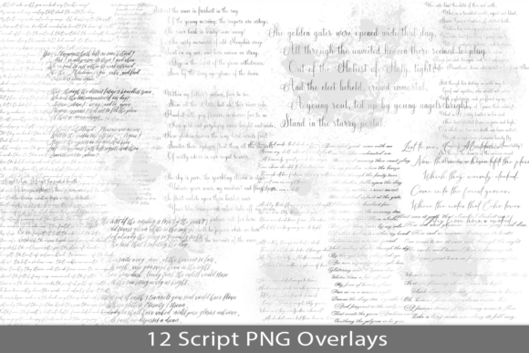 Elevate Your Visual Design with Poetry Script PNG Overlays