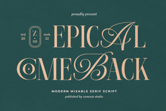 Epical Comeback: A Modern Serif Script for Dynamic Branding