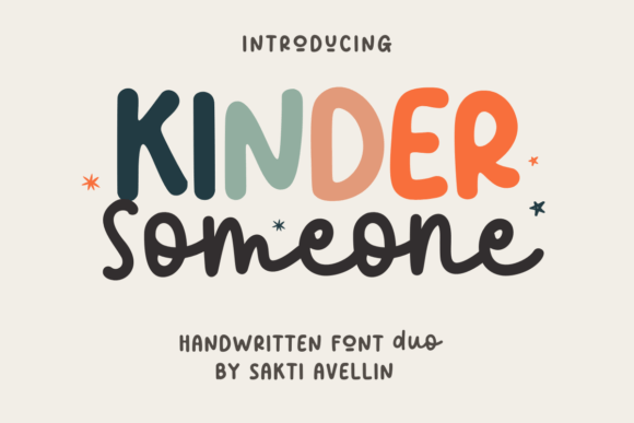 Kinder Someone Duo: A Handwritten Font Pairing for Creative Design