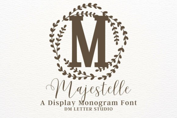 Majestelle Monogram: Rustic Elegance in Typography