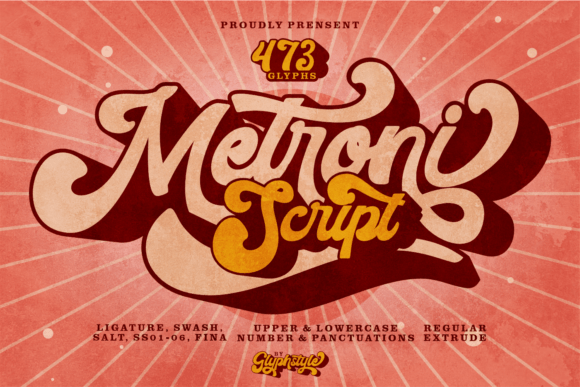 Metroni: A Retro Script Font for Modern Design
