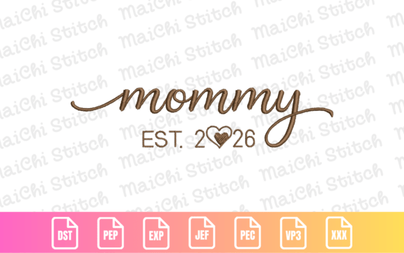 Mommy Est. 2026: Celebrating Motherhood with Elegant Script Design