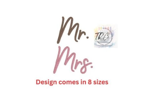 Mr & Mrs Script Embroidery Design: Elevate Your Brand's Visual Identity