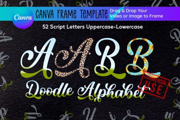 Script Letters Doodle Canva Frames: Elevate Your Visual Design
