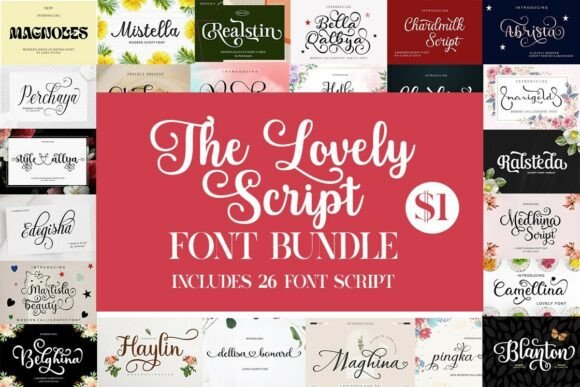 The Lovely Script Font Bundle: A Designer's Typographic Toolkit
