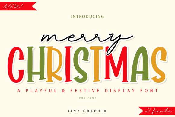 Unlock Festive Creativity with the Merry Christmas Duo Font